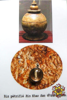 Relique de riz fossile Hin Khaosan - Riz du bol du Bouddha. La Magie du Bouddha.