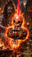 Sadhu Aghori Amulet - Rudraksha and Skull. 
