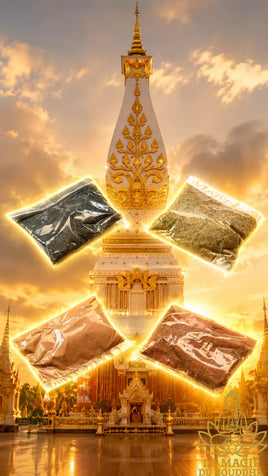 Sables sacrés du Wat Phratat Panom. La Magie du Bouddha.