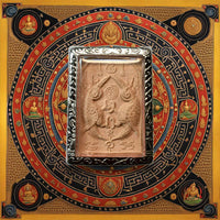 Salika-Kru Amulet with Red Sacred Seed – Kruba Krissana (Wat Pah Mahawan, Nakhon Ratchasima)