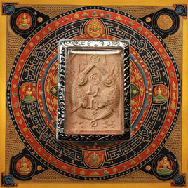 Salika-Kru Amulet with Red Sacred Seed – Kruba Krissana (Wat Pah Mahawan, Nakhon Ratchasima)