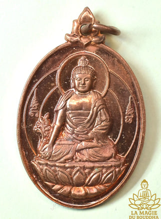 Médaille du Bouddha de médecine Sangye Menla et de Po Shiwok - Wat Dong Noi La Magie du Bouddha.