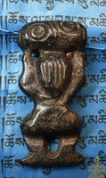 Talisman chamanique tibétain en pierre noire magnétique – Esprit porteur du Dzi La Magie du Bouddha.