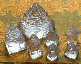 Shri Yantra en cristal de roche (quartz). La Magie du Bouddha.