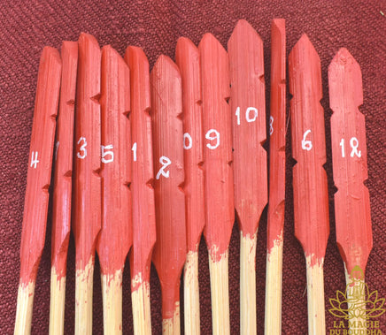 ⛩ Bâtonnets divinatoires Siam See เซียมซี traditionnels consacrés par le très vénérable Lersi Po Kassem La Magie du Bouddha.