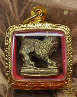 Amulette Singharaj en laiton - Lion mystique de Thaïlande La Magie du Bouddha.