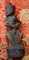 🪷 Statuette ancienne de danseur sacré – Indonésie, bois sculpté à la main La Magie du Bouddha.