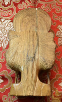 🪷 Statuette ancienne indonésienne en bois – Visage de Guan Yin La Magie du Bouddha.