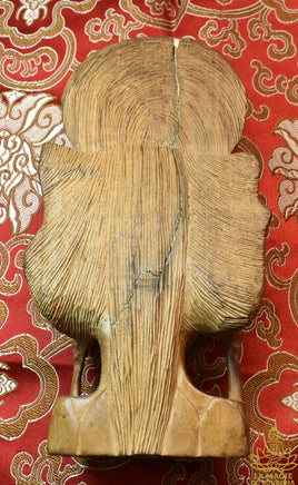 🪷 Statuette ancienne indonésienne en bois – Visage de Guan Yin La Magie du Bouddha.