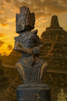 🪷 Statuette ancienne de danseur sacré – Indonésie, bois sculpté à la main La Magie du Bouddha.