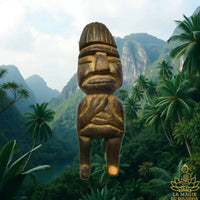 🌩 Statuette ethnique vintage en bois Indonésie (années 70) La Magie du Bouddha.