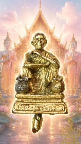 Statuette de fortune du Très Vénérable Luang Phor Koon Parisutho Roon Ruay Ruay Ruay (1995) La Magie du Bouddha.