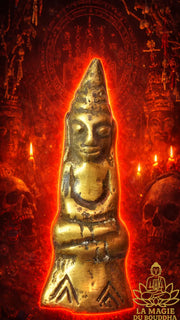 💀 Statuette Phra Ngang Vaudou Thaï en bronze ancienne La Magie du Bouddha.