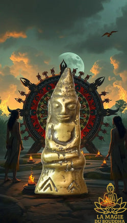 💀 Statuette Phra Ngang Vaudou Thaï en bronze ancienne La Magie du Bouddha.