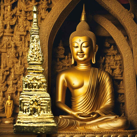 Amulette dorée du Chedi Phra That Phanom – Or des offrandes (2012) La Magie du Bouddha.