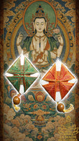 Amulette Tibétaine Sungkhor de Chenrezi Avalokiteshvara La Magie du Bouddha.