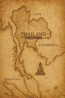 Rare amulette ancienne Phra Khunpaen du Wat Ban Krang Suphanburi dans reliquaire ancien en laiton repoussé La Magie du Bouddha.