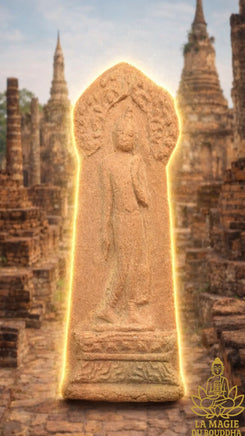 🪷 Tablette votive en terre cuite Bouddha debout Phra Leela La Magie du Bouddha.