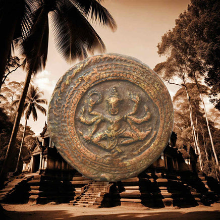 Tablette votive khmère contemporaine à double face – Représentations d’Avalokiteshvara (Lokeshwor) La Magie du Bouddha.