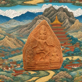 Tablette votive tantrique khmère – Hévajra dansant (inspirée de Lopburi)