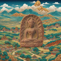 Ancienne tablette votive en terre cuite – Bouddha Phra Sumkho