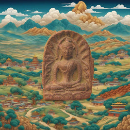 Ancienne tablette votive en terre cuite – Bouddha Phra Sumkho