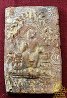 ☸ Ancienne tablette votive bouddhiste Dvaravati en terre cuite - Wat Phra Pathom Chedi La Magie du Bouddha.