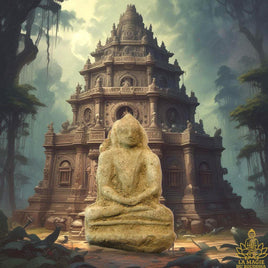 🪷 Tablette Votive Ancienne du Bouddha – Terre Cuite.