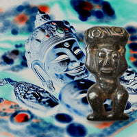 Talisman chamanique tibétain en pierre noire magnétique – Esprit porteur du Dzi La Magie du Bouddha.