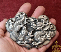 Plaque talismanique chinoise dragon et perle sacrée La Magie du Bouddha.