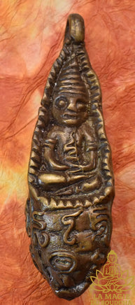 💀 Grand Phra Ngang en bronze massif objet rituel artisanal La Magie du Bouddha.