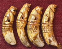 Amulette Tigre Kiaow Seuar en dents de singes sacrés – Temple des singes de Prang Sam Yod