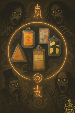 🏮 Amulettes chinoises anciennes "Hòu" (護符) – Talismans de protection funéraire taoïste La Magie du Bouddha.
