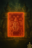 Carte yant en métal du démon gardien Tao Wessuwan - protection et fortune.