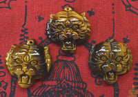 🐯 Pendentif tête de tigre en Œil de Tigre 🐯