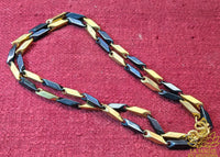 Collier futuriste pour amulette thaïlandais (Argent ou Noir & Or)