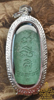 Amulette verte de Phra Siwali (Roon Poon Sap) du Wat Phrakat Tham La Magie du Bouddha.
