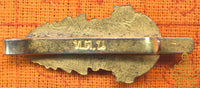 Gold-plated clip of King Bhumibol Adulyadej and Queen Sirikit – First Edition 1990