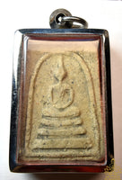 Amulette ancienne Phra Somdej avec inscriptions mystiques