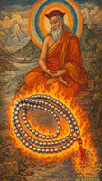Exceptionnel : mala de fer du Mahasiddha Thang Tong Gyalpo. La Magie du Bouddha.
