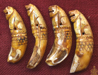 Amulette Tigre Kiaow Seuar en dents de singes sacrés – Temple des singes de Prang Sam Yod