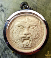 Amulette Tigre et Bouddha Luang Phor Seuar - Ajarn Noom – 2008, Wat Bang Waek