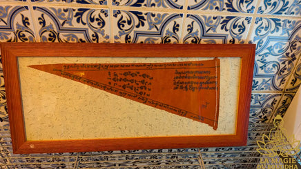 Ancien Pa Yant manuscrit – Fanion rituel de protection pour la consécration des amulettes – Années 1980/90 La Magie du Bouddha.