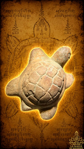 Figurine sacrée Thai tortue Paya Taoreuam en terre cuite. La Magie du Bouddha.