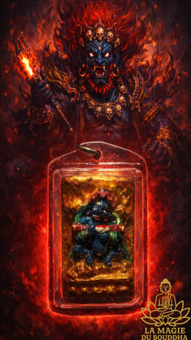 Précieuse amulette Tibétaine Tsa Tsa de Mahakala en mendroup. La Magie du Bouddha.