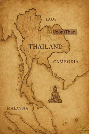 Collier sacré avec bille des Nâgas rose et Phra Pidta en sable du Mékhong (Wat Pochai – Udon Thani) La Magie du Bouddha.