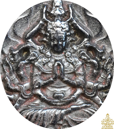 Grand Pendentif Tibétain Tokchag de Namgyalma en Pierre Noire Magnétique La Magie du Bouddha.
