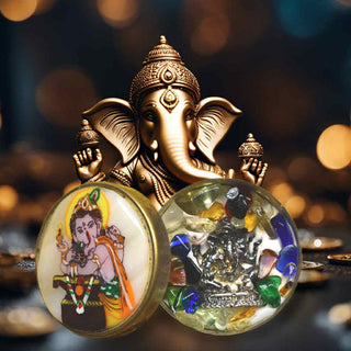 Vase de fortune hindouiste de Ganesh (années 80) La Magie du Bouddha.