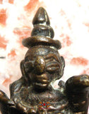 Amulette Cambodgienne ancienne en bronze de Phra Upakut (Phra Bua Khem).