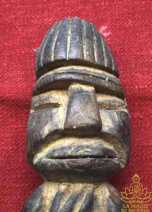 🌩 Statuette ethnique vintage en bois Indonésie (années 70) La Magie du Bouddha.